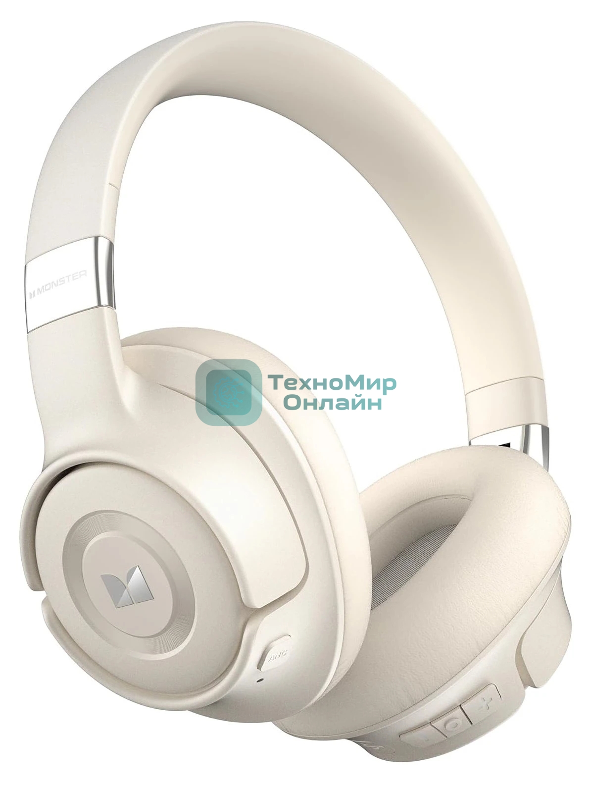 Беспроводные наушники MONSTER Persona SE ANC бежевый, полноразмерные, Bluetooth, активное шумоподавление, до 70 ч