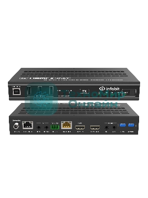 Удлинитель сигнала HDMI, USB Infobit iTrans E90U8K разрешение 8К/30, USB 2.0 до 90 метров, eARC