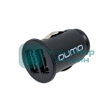 Автомобильное зарядное устройство Qumo Energy light (Charger 0034), 2USB, 2А, черный