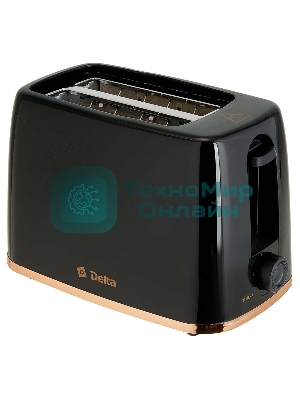 Тостер DELTA DL-6901 черный, 650 Вт