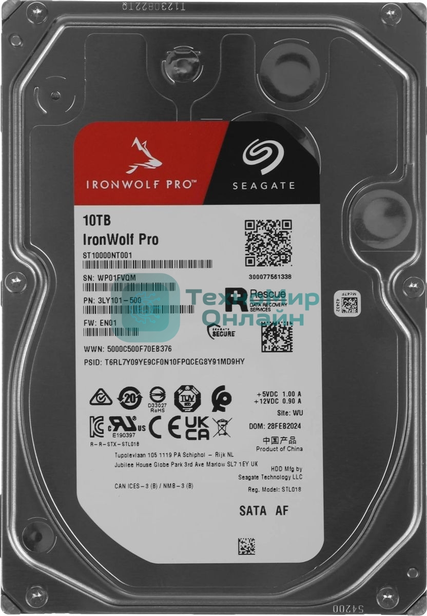 Жесткий диск Seagate SATA-III 10Tb ST10000NT001 NAS Ironwolf Pro 512E (7200rpm) 256Mb 3.5