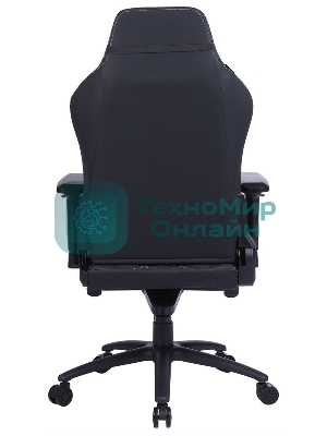 Кресло Cactus CS-CHR-0112BL черный, экокожа, подголовник