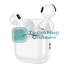 Наушники TWS Hoco EW78 белый, вкладыши, Bluetooth, до 4 ч.
