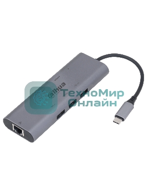 USB-концентратор Dahua 8 in 1 USB 3.1 Type-C to USB 3.0 + HDMI + RJ45 + SD/TF + PD Docking Station