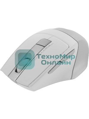 Мышь беспроводная A4Tech Fstyler FG35 серебристый/белый, 2000 dpi, радиоканал, USB, кнопки - 6