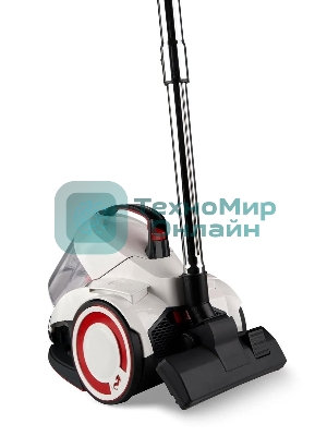 Пылесос Domfy DSC-VC505 белый/красный, 350/2000 Вт, уборка сухая, пылесборник контейнер 2.5 л