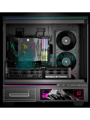 Кулер для процессора Thermalright Royal Knight 120 Digital Black (4-pin PWM, LED temp., 162mm, Ni/Cu, 6x6mm, 2x120mm, 80.45CFM/56.36CFM, 29.4dBA/28.4dBA, 2150RPM/1900RPM, S: 1200, 1700, 1851, 115X, 2011, 2066, AM4, AM5, black)