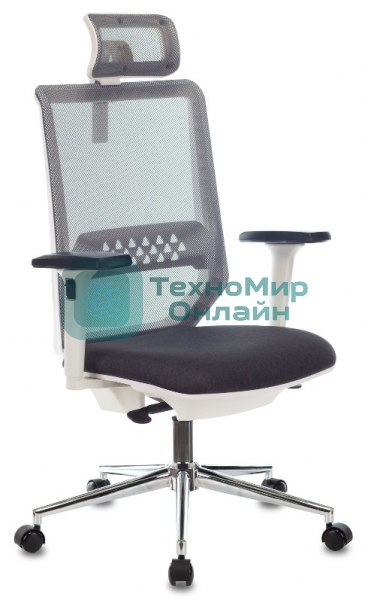 Кресло офисное Бюрократ MC-612N серый TW-04 38-417 сетка/ткань крестов. металл хром