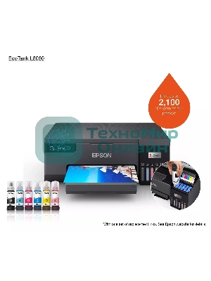 Принтер струйный Epson L8050 (C11CK37405/C11CK37402/C11CK37504/C11CK37507/C11CK37506), A4, цветное, печ. до 8 стр/мин., 1440 x 5760 dpi, USB, Wi-Fi