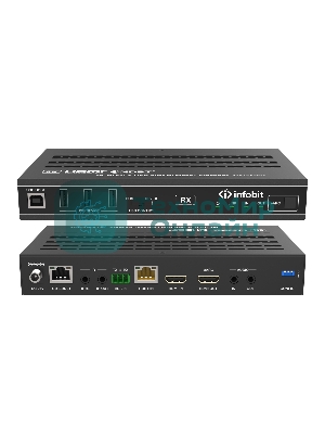 Удлинитель сигнала HDMI, USB Infobit iTrans E90U8K разрешение 8К/30, USB 2.0 до 90 метров, eARC