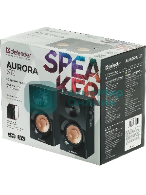 Акустическая система Defender AURORA S12 2.0, Актив.колонки 2x6 W (RMS),100 Гц - 20 кГц