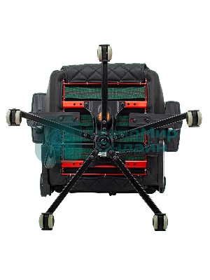 Кресло Knight OUTRIDER черный/красный, экокожа, 120 кг, механизм качания