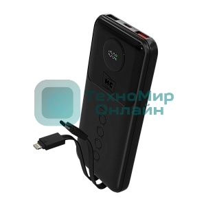 Портативный аккумулятор MORE CHOICE (4620202552792) PB35-10 10000mAh 2USB+1Type-C 3.0A 22.5W+PD20W+QC3.0, черный