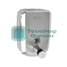 Дозатор жидкого мыла настенный, металический с глазком, из нерж.стали 201, на 500 мл ХРОМ BRIMIX 643