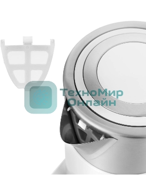 Чайник электрический Kitfort КТ-660-1 1.7л. 2200Вт белый (корпус: пластик)