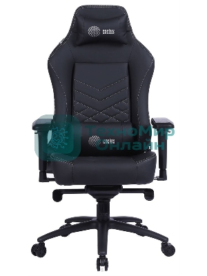 Кресло Cactus CS-CHR-0112BL черный, экокожа, подголовник