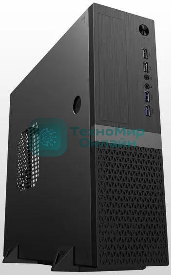 Компьютерный корпус Foxline FL-211-TFX300S с блоком питания 300Вт, mATX case, black, w/PSU TFX 300W, w/2xUSB2.0+2xUSB3.0, w/pwr cord, w/8cm FAN