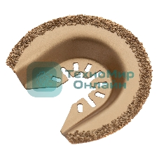 Насадка для МФИ Denzel режущая полукруг., HM, по плитке и дереву, 65 мм