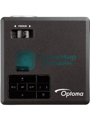 Проектор Optoma ML750e (DLP, LED, WXGA 1280x800, 700Lm, 15000:1, HDMI, USB, MHL, MicroSD, 1x1W speaker, 3D Ready, led 20000hrs, черный, 0.38kg)