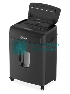 Шредер Cactus CS-SH-D6 черный с автоподачей (секр.P-4) фрагменты 120лист. 23лтр. скрепки скобы пл.карты