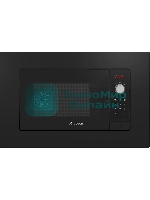 Встраиваемая микроволновая печь Bosch BEL653MB3 черный, 25 л, 800 Вт, переключатели - поворотный механизм/сенсор
