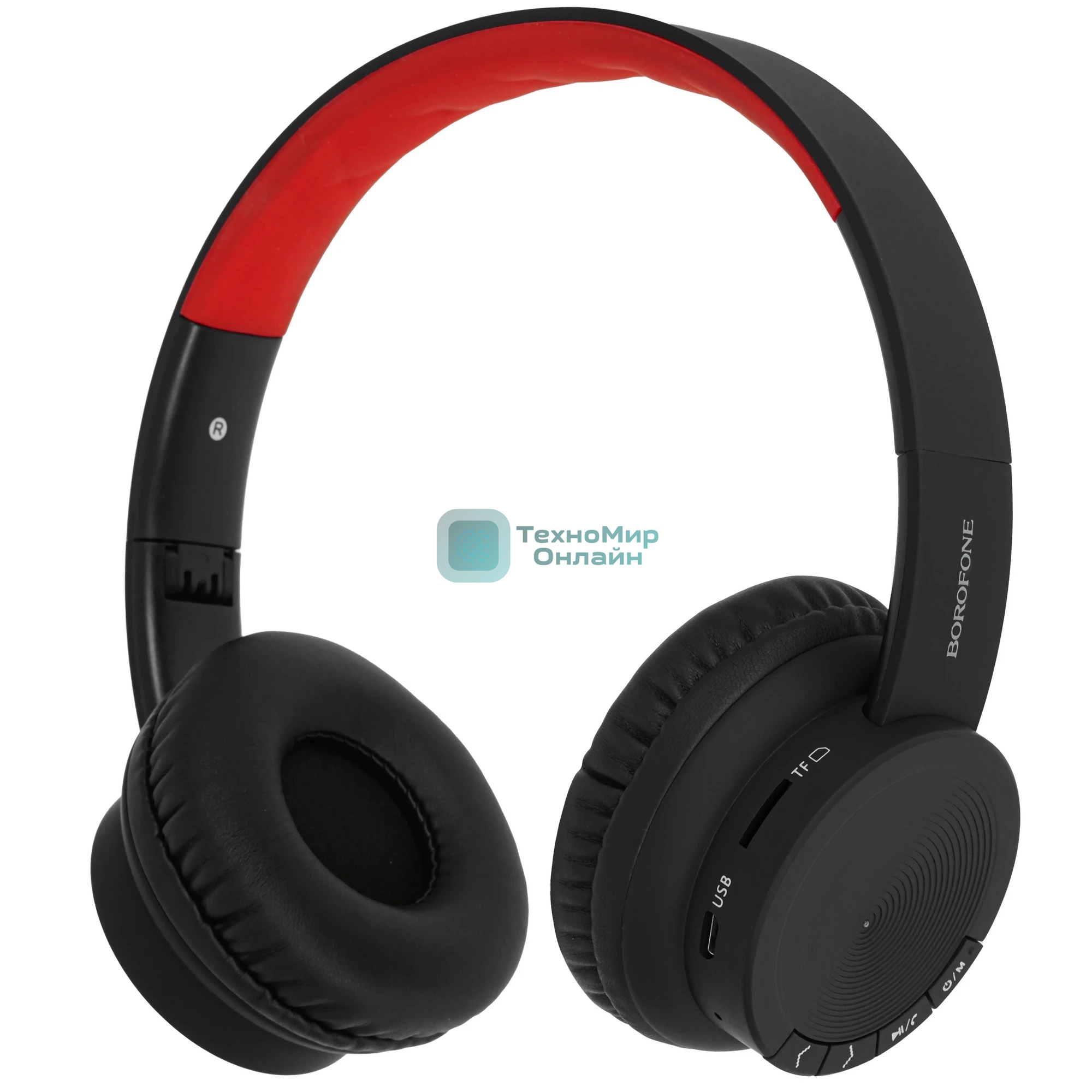 Беспроводные/проводные наушники Borofone BO11 черный, накладные, Bluetooth + проводной, до 8 ч