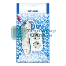 Удлинитель Smartbuy (SBE-16-2-02-Z) 2 гнз х 2,0 м (16А/3.5 кВт, ПВС 3х1.0)