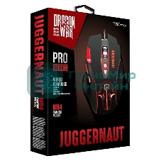 Мышь проводная Qumo PRO Series Juggernaut M84 черный, 6400 dpi, USB, кнопки - 8