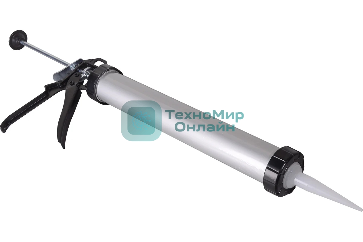 Пистолет для герметика алюминиевый закрытый Вихрь 600 мл