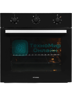 Духовой шкаф электрический Hyundai HEO 6631 BG черное стекло