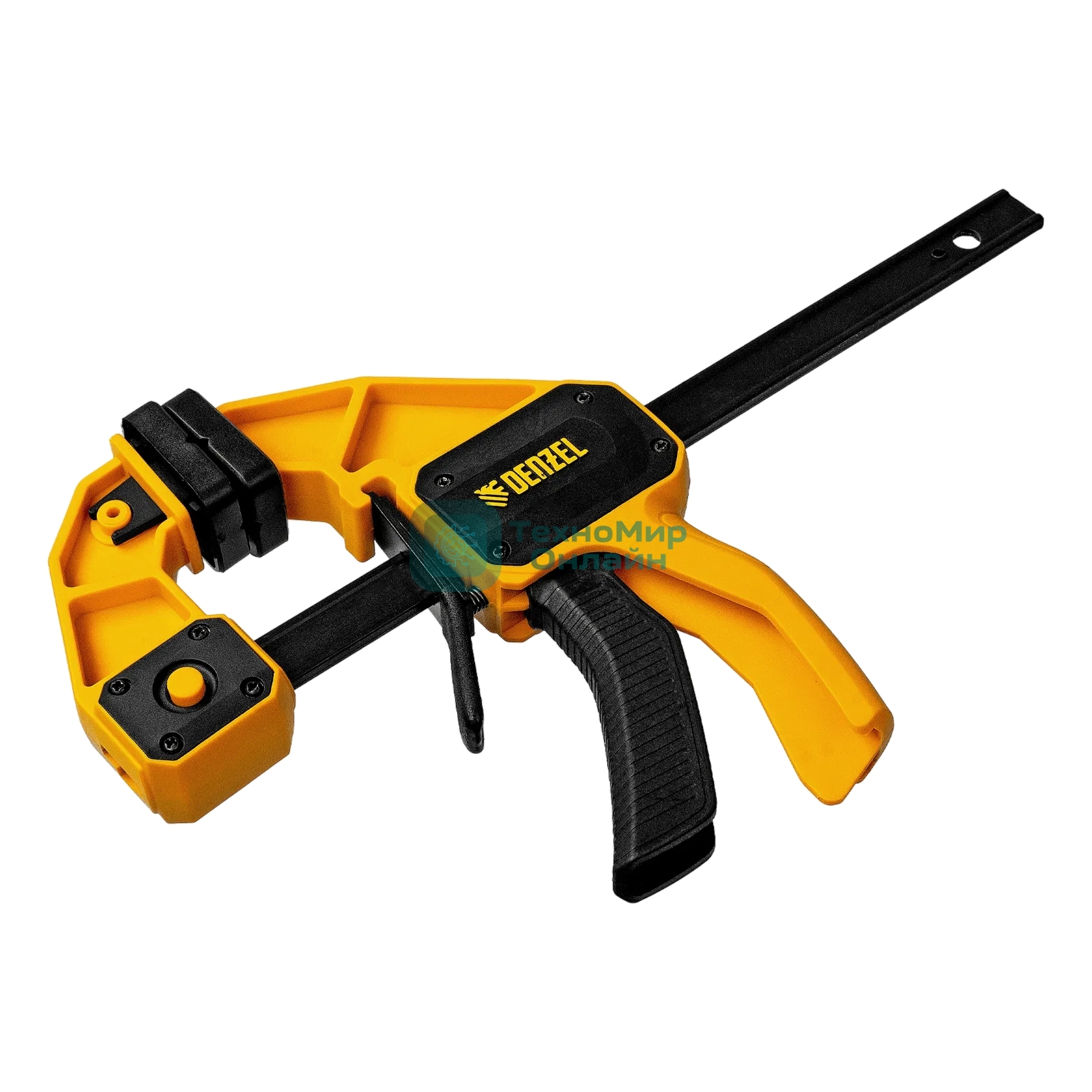 Струбцина Denzel F-образная, быстрозажимная, 150 х 80 мм, усиленный нейлоновый корпус