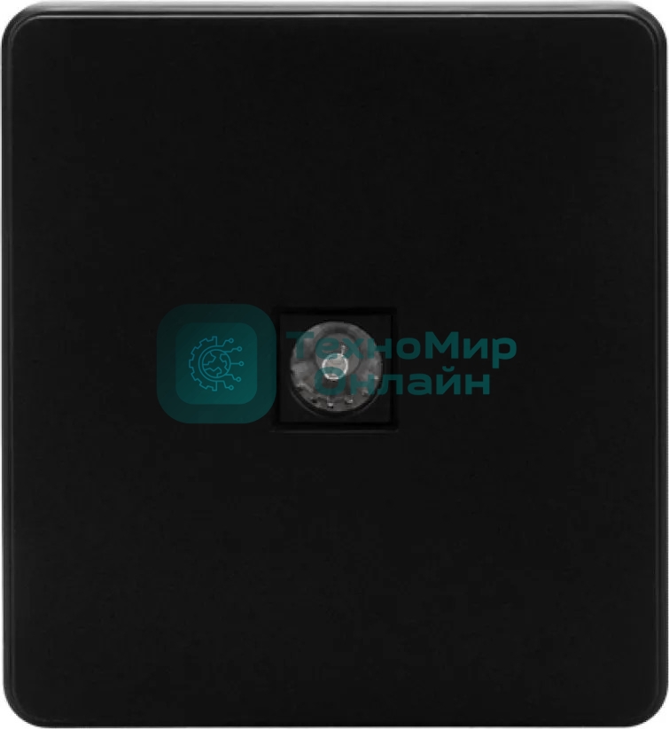 Розетка телевизионная Kranz ROUND TV с/у оникс