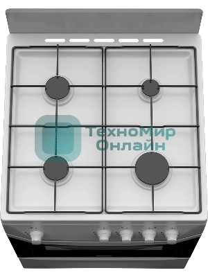 Плита газовая Darina C 1001 W белый/черный, конфорок 4 шт, духовка 50 л, 60 см x 85 см x 60 см