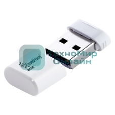 Флешка USB Smartbuy Lara white (SB8GBLara-W), 8Gb, USB 2.0, R/W 15/5, белый