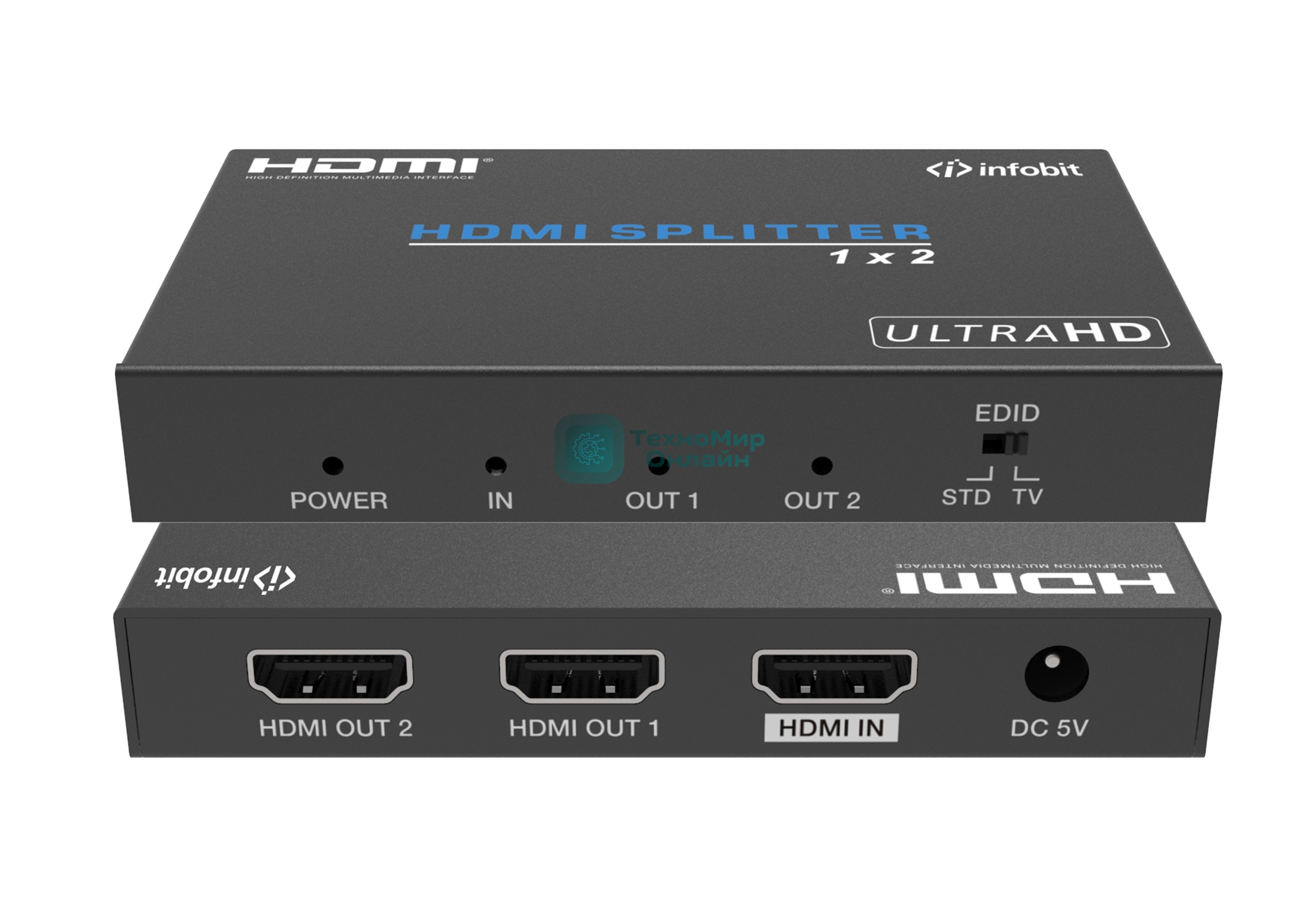 Усилитель - распределитель Infobit iSwitch 102 1х2 HDMI 4K60