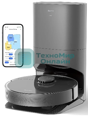 Робот-пылесос Dreame RLS6AD D10S Plus черный, 46 Вт, 5200 мА·ч Li-Ion, уборка сухая/влажная, пылесборник контейнер 0.4 л