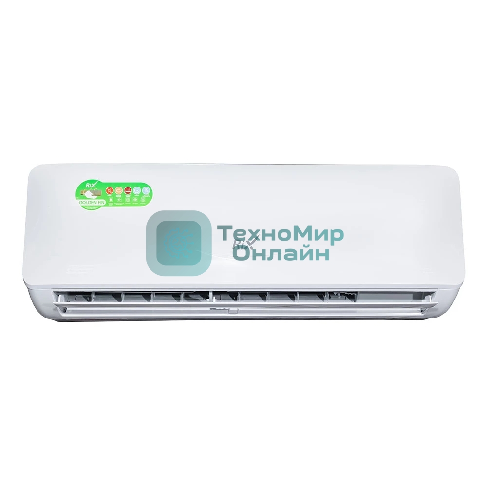 Кондиционер сплит-система настенного типа RIX LITE I/O-W12MB 12000 BTU, 32 м², 28 дБ, охлаждение, обогрев, осушение, белый