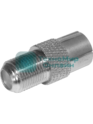 Переход гнездо F-гнездо TV. Коаксиальный переходник F на TV гнездо, никелированный сплав меди