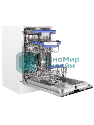 Посудомоечная машина Maunfeld MLP45230 Light Beam Inverter Wi-Fi, нержавеющая сталь, 44.8 см, 10 компл., 47 дБ, класс A+++