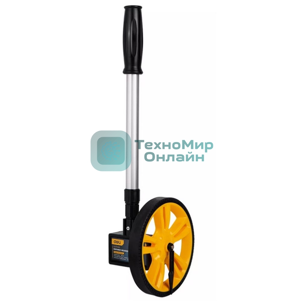 Измерительное колесо с механическим счетчиком Deli DL330060 150мм Точность:± 0,5%, значение деления:0,1 мм, Двухступенчатая алюминиевая масштабируемая рукоятка