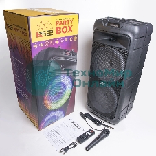 Мидисистема B52 Party Box, 40Вт (20Вт*2), АКБ 4500мА/ч,BT (до10м), USB, FM, провод. микроф.