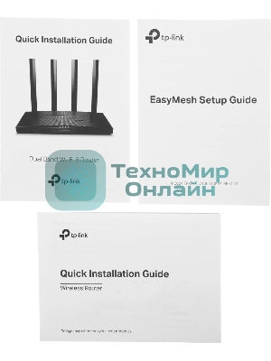 Роутер TP-Link AX1500 Dual-Band Wi-Fi 6 RouterSPEED: 300 Mbps at 2.4 GHz + 1201Mbps at 5 GHzSPEC: 4× Antennas, 1GHz Dual Core CPU, 1× Gigabit WAN Port + 3× Gigabit LAN Ports, 1024-QAM, OFDMAFEATURE: Tether App, WPA3, Access Point Mode, IPv6 Supported, IPTV, Bea