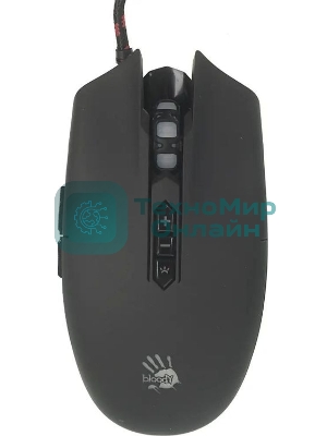 Мышь проводная A4Tech Bloody Q80 черный, 3200 dpi, USB, кнопки - 8