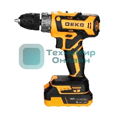 Дрель-шуруповерт Deko GCD20DU PRO, 20 В, 2 Ач, 42 Нм, щеточный