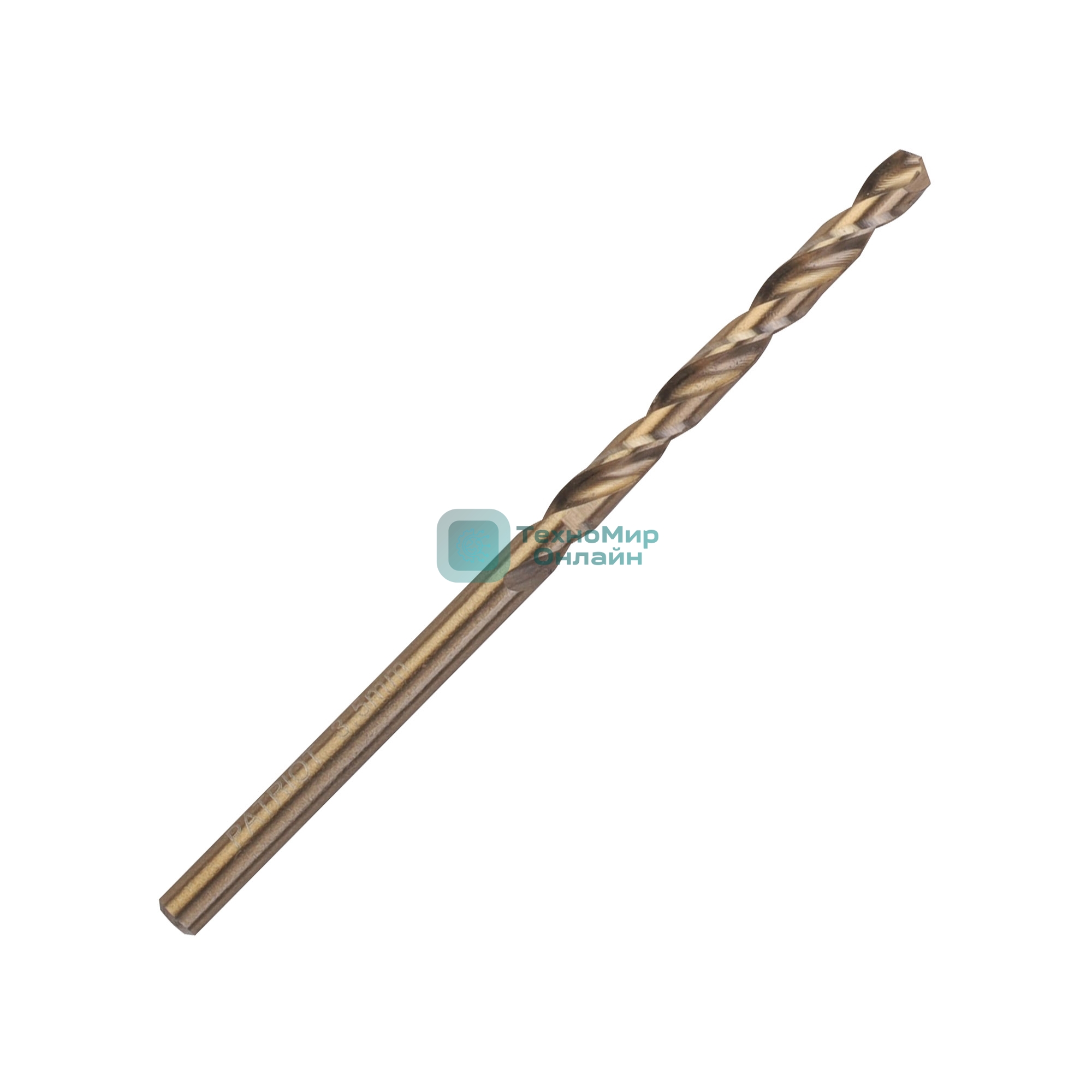 Сверло PATRIOT EXPERT по металлу, Р6М5К5, 3,5 мм, 1шт в блистере