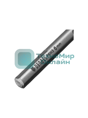 Сверло спиральное по металлу Denzel 6 х 139 мм, Р6М5, Golden Tip, удлиненное