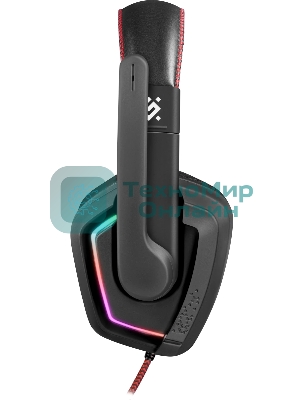 Гарнитура Defender Quake LED чёрный, проводная, подсветка