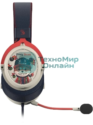 Гарнитура Bloody M595 Proxy Boom бежевый/чёрный, проводная, съёмный микрофон, подсветка