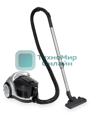 Пылесос Hyundai HYV-C2650 черный/серебристый, 380/2200 Вт, уборка сухая, пылесборник контейнер 3.5 л