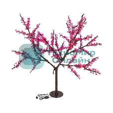 Светодиодное дерево Neon-night Сакура, высота 1,5м, диаметр кроны 1,8м, розовые светодиоды, IP65, понижающий трансформатор в комплекте